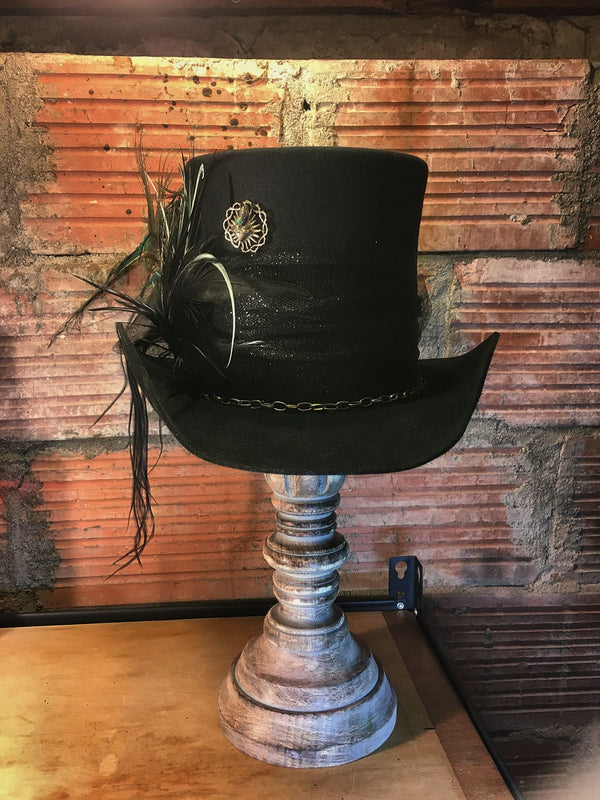 Custom designed, handcrafted,  top hat with custom jewels.