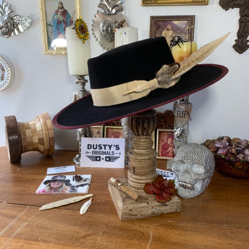 Black Hills 605 Double Trouble Gambler Handmade Hat 100X