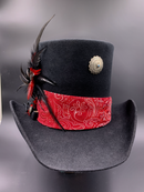 Handcrafted top hat made in Sturgis. 